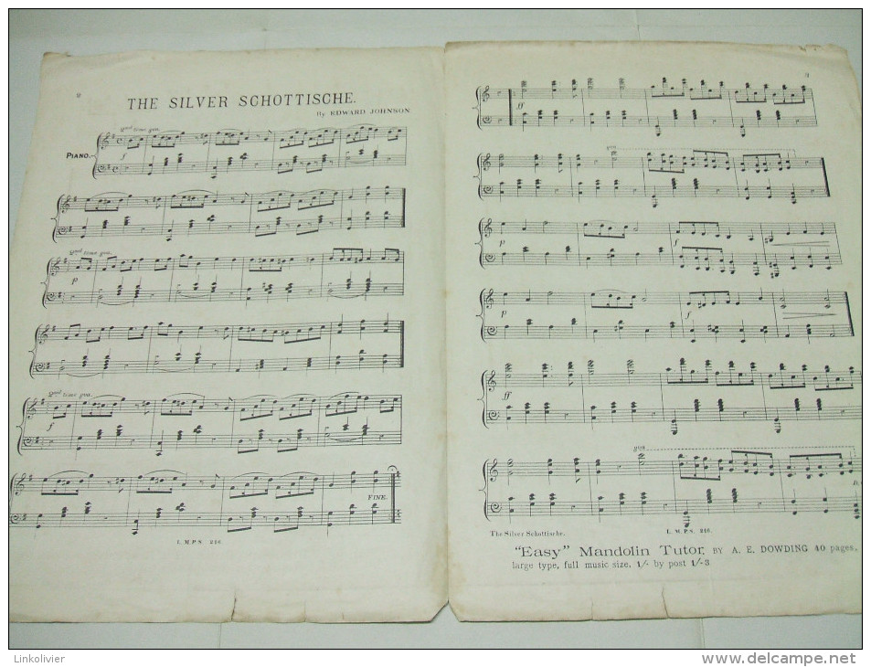 Partition : The SILVER SCHOTTIISCHE For The Pianoforte By Edward JOHNSON - Tasteninstrumente