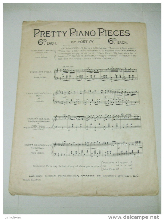 Partition : The SILVER SCHOTTIISCHE For The Pianoforte By Edward JOHNSON - Instrumento Di Tecla