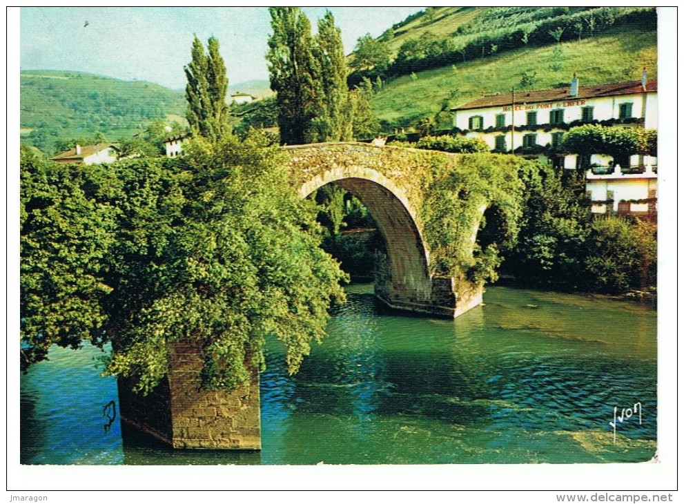 BIDARRAY - Le Pont Du Diable - Yvon 1046 - Circulé 1971 - Tamponné "St-Jean-Pied-de-Port...."' - Bidarray