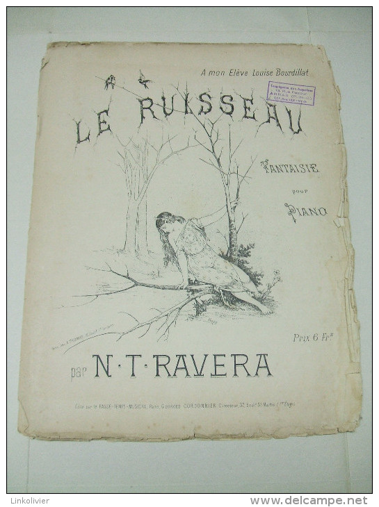 Partitions : LE RUISSEAU Fantaisie Pour Piano Op 45 Par N.T. RAVERA + FLEUR DES CHAMPS (Henry Beaucé) - Instrumento Di Tecla