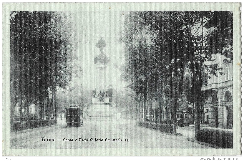 Torino - Corso E Monumento Vittorio Emanuele II - Tram - Autres Monuments, édifices