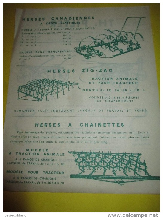 Prospectus Recto-Verso/ Instruments Agricoles/ Cultivateurs/TH. PILTER/Paris/  Vers 1950  VP671 - Agriculture