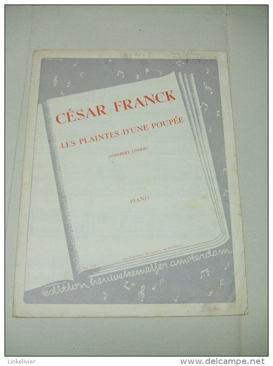Partition : LES PLAINTES D´UNE POUPEE De César FRANCK (piano) - Instruments à Clavier