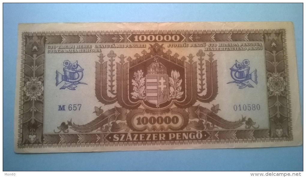 UNGHERIA - 100.000 Pengo - BB - Hungary