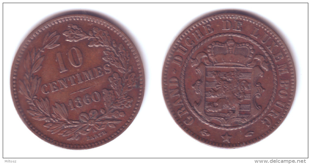 Luxembourg 10 Centimes 1860 - Luxemburgo