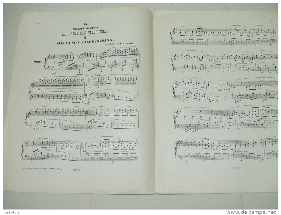 Partition Der Ring Des Nibelungen N°2 : Siegmund´s Liebesgesang De Richard WAGNER (piano) - Instruments à Clavier