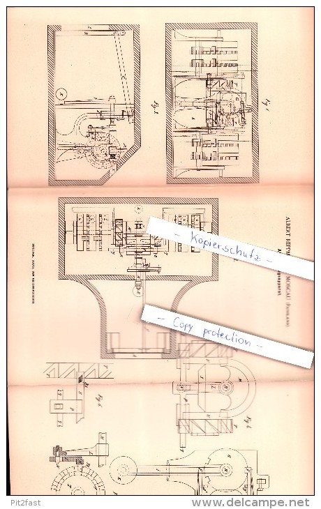 Original Patent - Albert Reppmann In Moscau , Russland , 1889 , Abstimmungsapparat , Wahl , Moskau !!! - Historische Dokumente