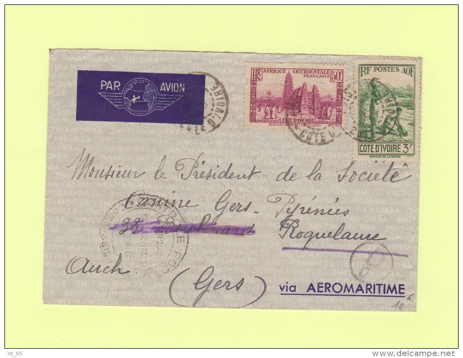 Abidjan - Cote D'Ivoire  - Controle Postal Commission D - Lettres & Documents