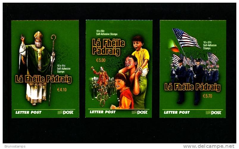 IRELAND/EIRE - 2003  ST. PATRICK'S DAY BOOKLETS (3)   MINT NH - Libretti