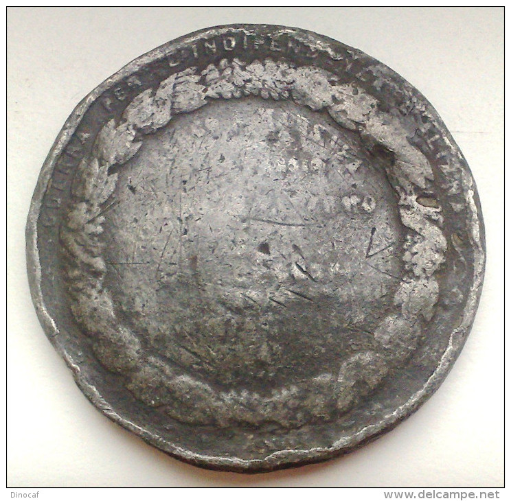 Medaille Nizza Frankreich - Giuseppe Garibaldi 1807 - Bodenfund 48 Mm. - Altri & Non Classificati