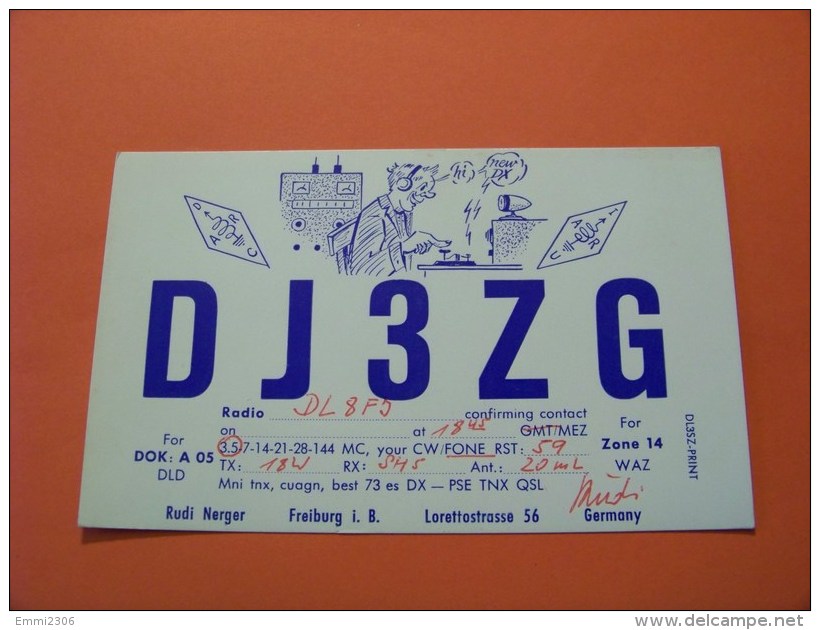 Germany    QSL   Karte   DJ3ZG     Radio          ( 14 ) - Radio