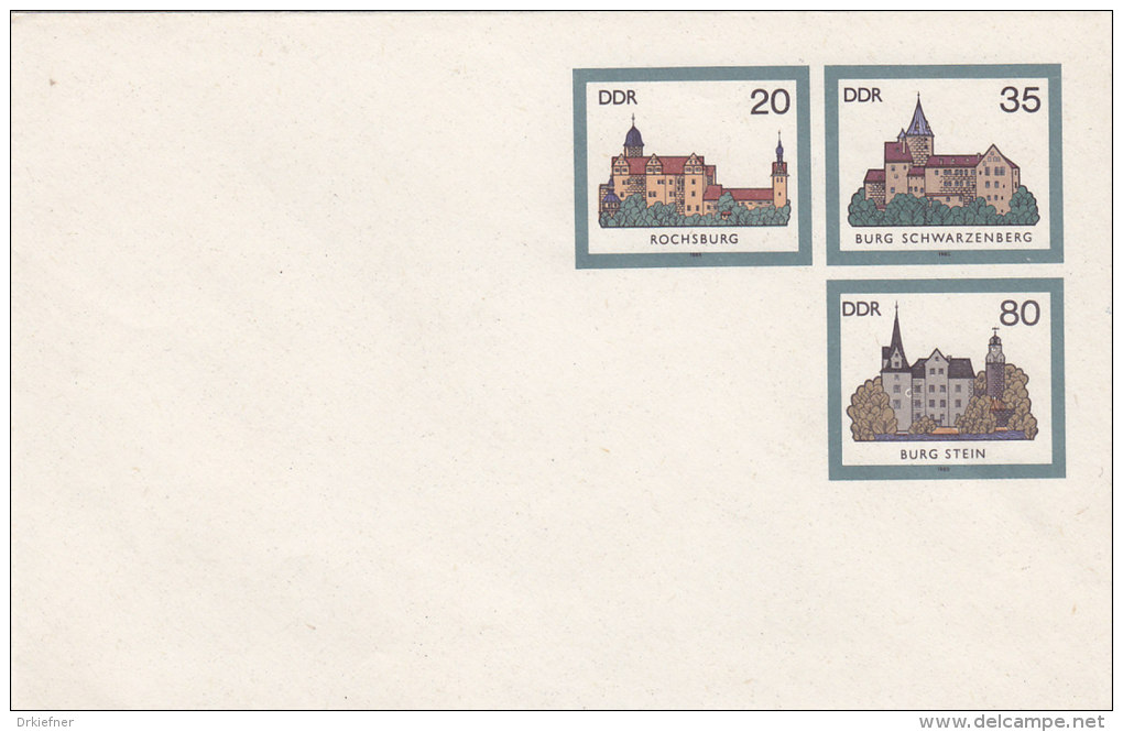 DDR U 2, Postfrisch, Mit Sonderwertstempel: Burgen Der DDR - Covers - Mint