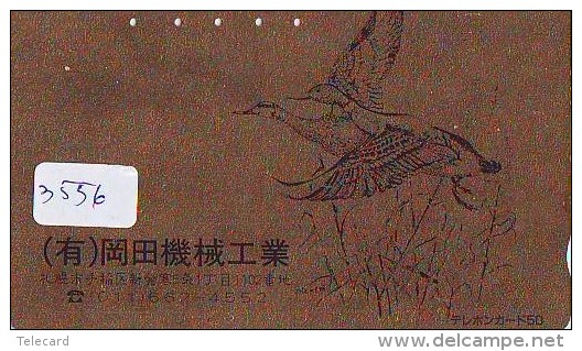 Telecarte Japon OISEAU (3556)  GRUE - Couple En Parade Sur HOKKAIDO * CRANE BIRD Japan Phonecard * KRANICH Vogel TK - Gallinaceans & Pheasants