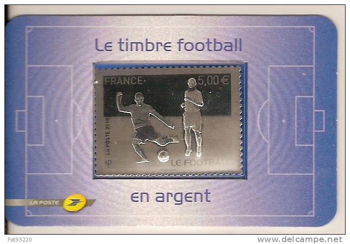 FOOTBALL FRANCE 2010/ Coupe Monde  / Timbre ARGENT Auto-adhésif N° 430** Sous Blister (cote 2012 = 14 Euros) - 2010 – Sud Africa