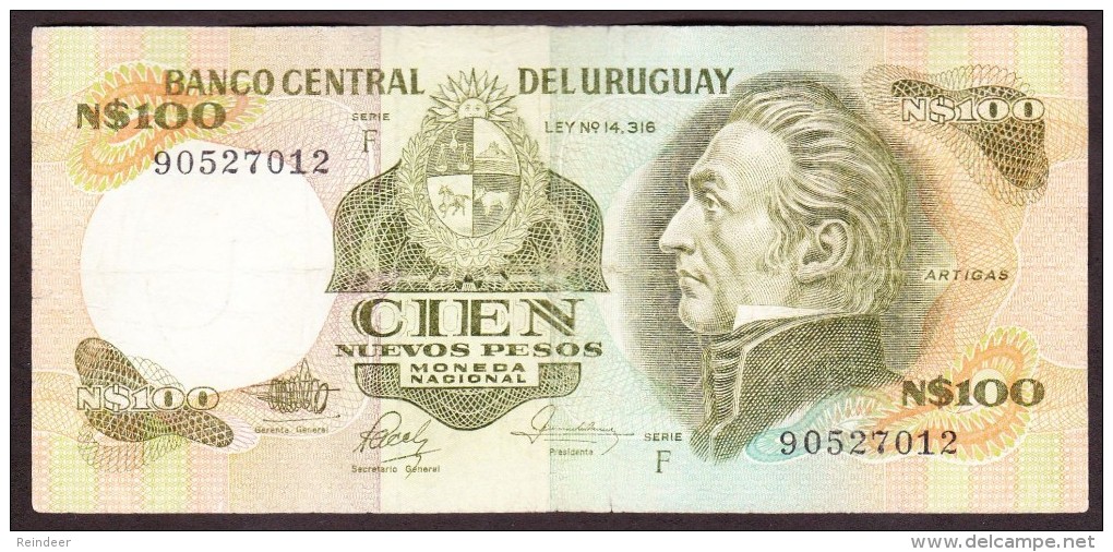 * URUGUAY: Reposicion 100 Nuevos Pesos - Extra Raro!! - Uruguay