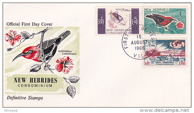 New Hebrides Condominium 1966 Definitives FDC - FDC