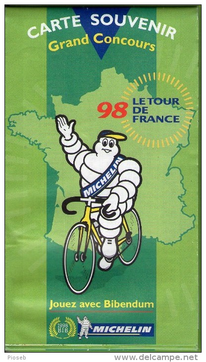 Carte Géographique Michelin Tour De France 1998 - Cartes Géographiques