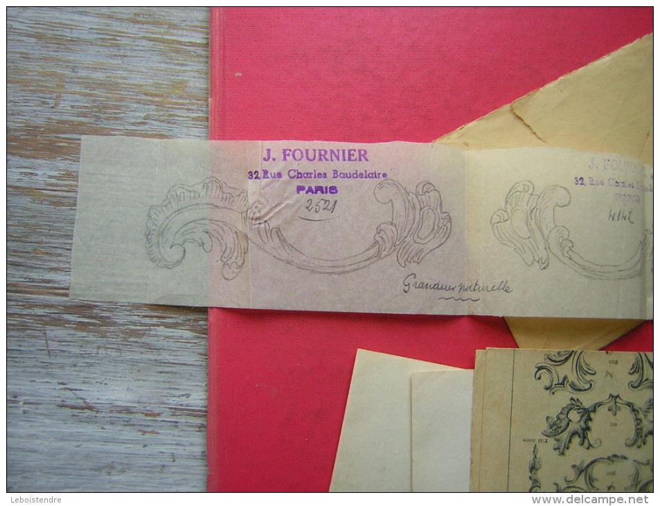 DOCUMENTS ET ENVELOPPE QUINCAILLERIE SERRURERIE FERRURE D4ART POUR MEUBLES FOURNIER  32 CHARLES BAUDELAIRE PARIS 12 E - Werbung