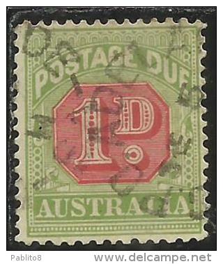 AUSTRALIA 1909 POSTAGE DUE TAXE TAX SEGNATASSE TASSE TAXES 1 D USATO USED - Postage Due