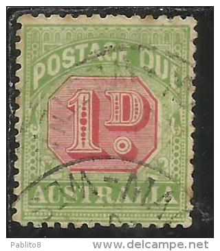 AUSTRALIA 1909 POSTAGE DUE TAXE TAX SEGNATASSE TASSE TAXES 1 D USATO USED - Postage Due