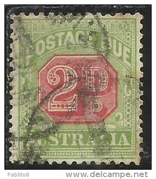 AUSTRALIA 1909 POSTAGE DUE TAXE TAX SEGNATASSE TASSE TAXES 2 D  USATO USED - Postage Due