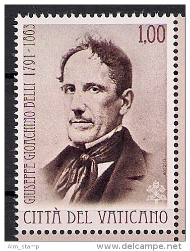2013.05  Vatikan**MNH  Giuseppe Gioachino Belli - Unused Stamps