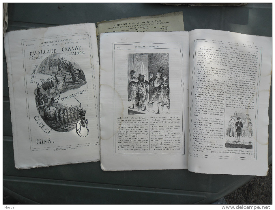 HETZEL, 1882, JULES VERNE, LOT de Revues MAGASIN Illustré d'EDUCATION et RECREATION 1882