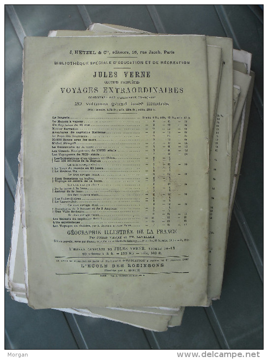 HETZEL, 1882, JULES VERNE, LOT de Revues MAGASIN Illustré d'EDUCATION et RECREATION 1882