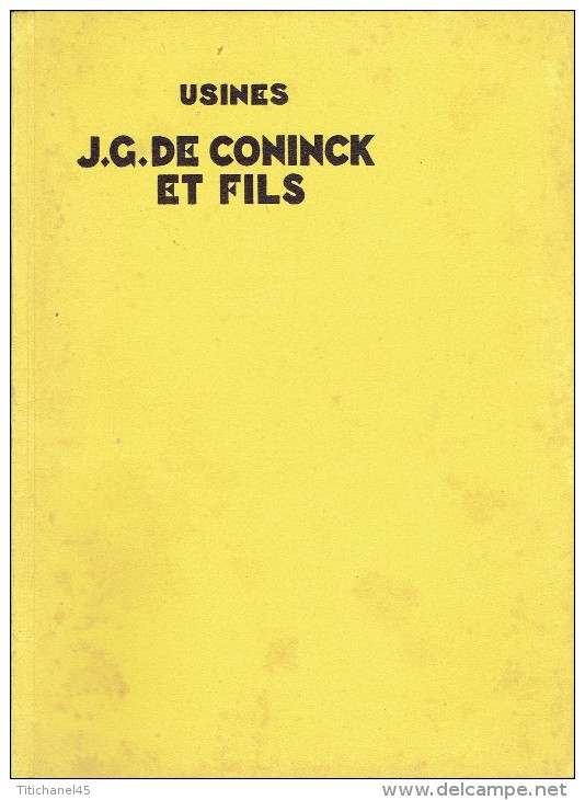 Catalogue 1934 USINES J.G. DE CONINCK ET FILS MERXEM - ANTWERPEN - Fabrique De Peintures, Vernis, émaux, Huiles, Couleur - Reclame