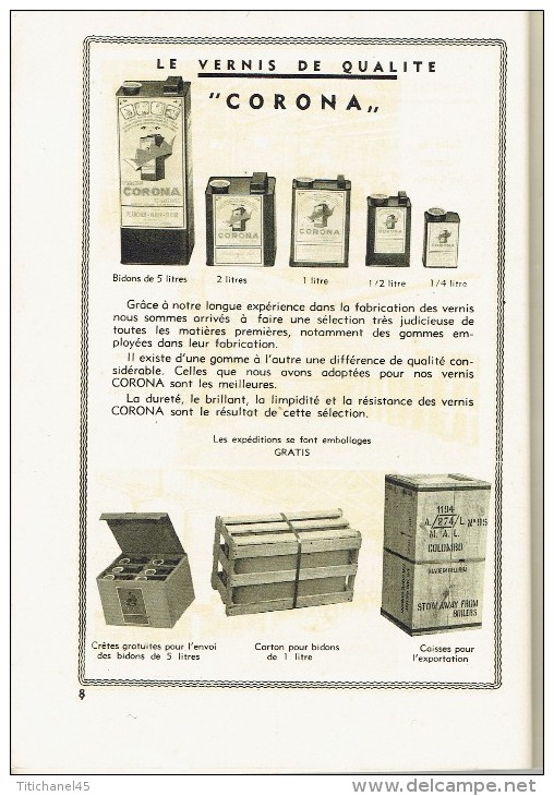 Catalogue 1934 USINES J.G. DE CONINCK ET FILS MERXEM - ANTWERPEN - Fabrique de peintures, vernis, émaux, huiles, couleur