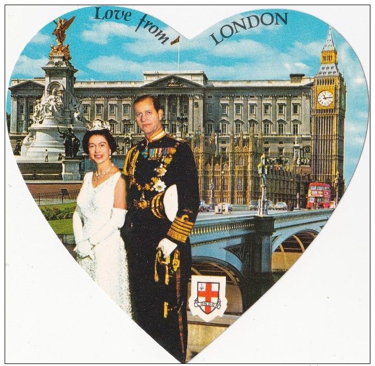 Heart Shape Post Card,Love From London,L16. - Other & Unclassified