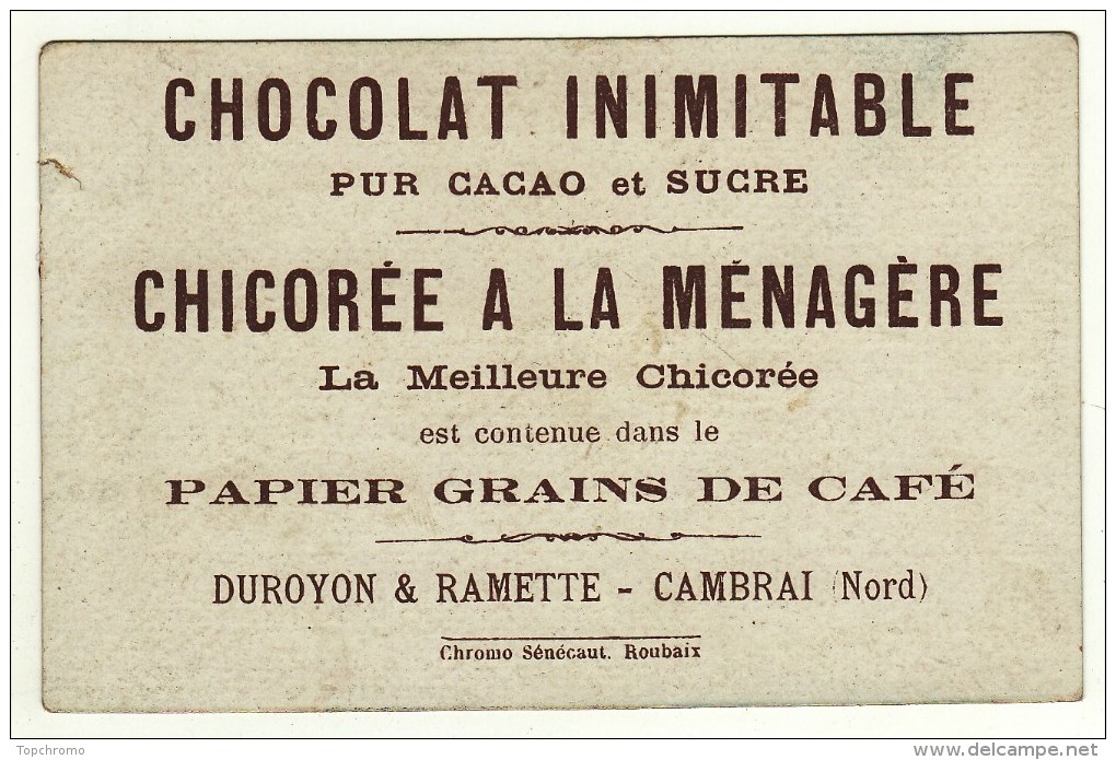 CHROMO Chocolat Duroyon & Ramette Cambrai Senécaut Militaria Militaire Général De Division - Duroyon & Ramette