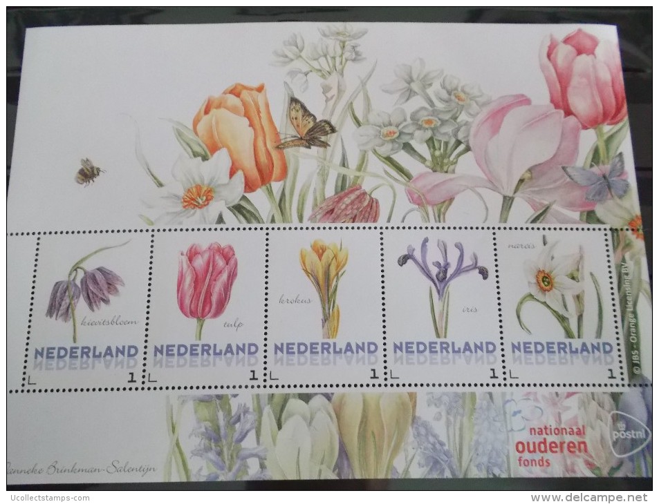 Nederland  2014  Bloemen 1  Velletje /sheetlet  Postfris/mnh/neuf - Ongebruikt