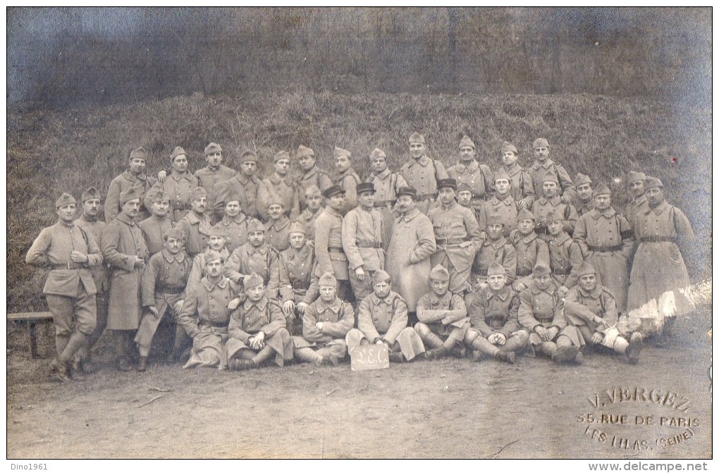 CPA 737 - MILITARIA - Carte Photo Militaire - Soldats Du 34e Régiment ... Photo V.VERGEZ  Aux LILAS ( Seine ) - Regiments