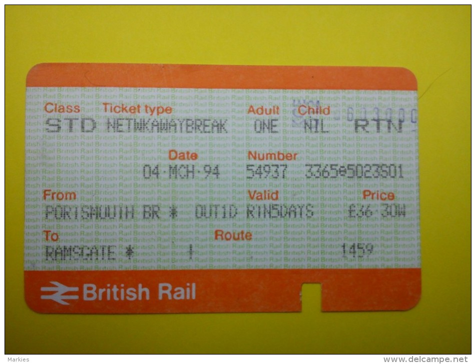 Ticket British Rail - Wereld