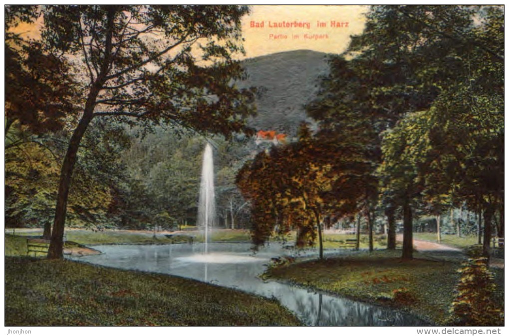 Germany - Postcard Circulated In 1912 - Bad Lauterberg Im Harz - Partie Im Kurpark  - 2/scans - Bad Lauterberg