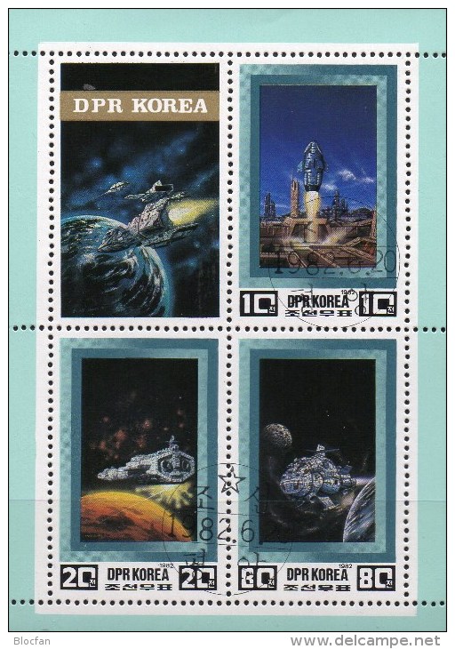 Mond Vom richtigen Zeitpunkt&stars topic stamp 2244/5+Block 75-247 o 52€ Astronomie/Astrologie bloc space sheet bf Corea