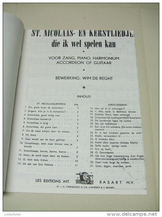 31 Partitions ST NICOLAS (Chants De Noël) Pour Voix, Piano, Harmonium, Accordéon, Guitare - Musique Folklorique