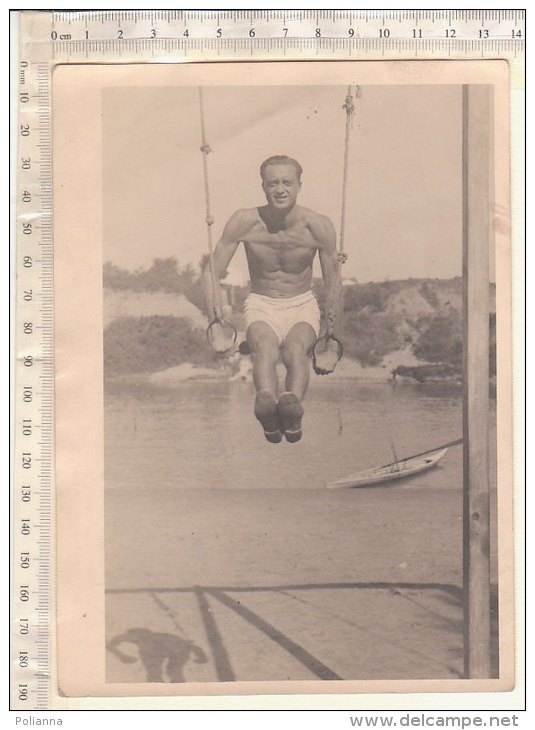 C1556 - FOTOGRAFIA  SPORT OLIMPIADI - ANELLI - ATLETA  Anni '30 - Otros & Sin Clasificación