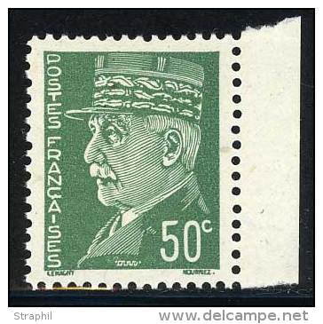 Faux Intelligence Service N°508a - 50c Vert Pétain - BDF - TB - Guerre (timbres De)