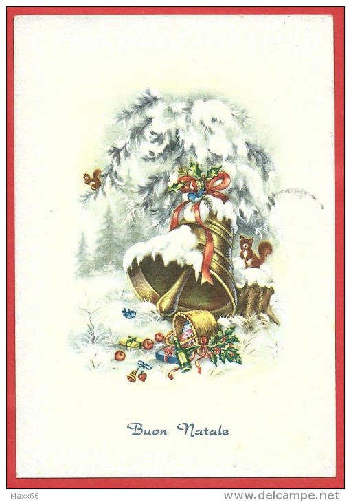 CARTOLINA VG ITALIA - BUON NATALE - Campane Innevate - SAEMEC S 408 - 10 X 15 - ANNULLO TORINO 1965 - Altri & Non Classificati