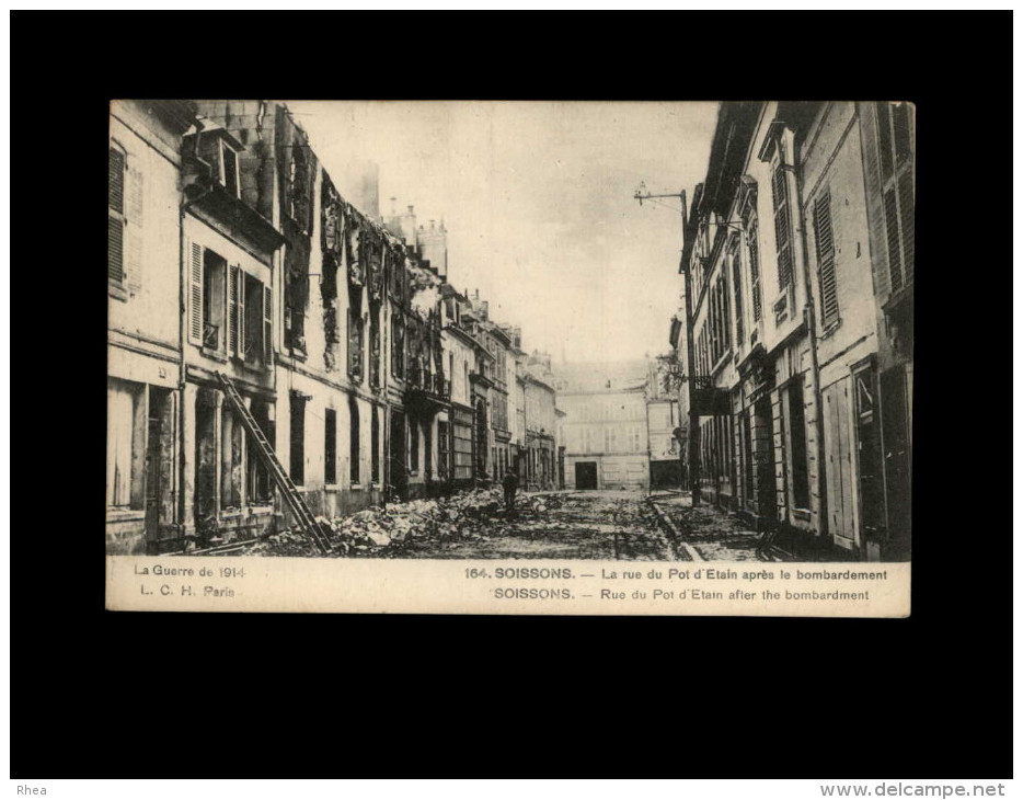 02 - SOISSONS - Guerre 14-18 - Bombardements - Ruines - Correspondance Militaire - Soissons