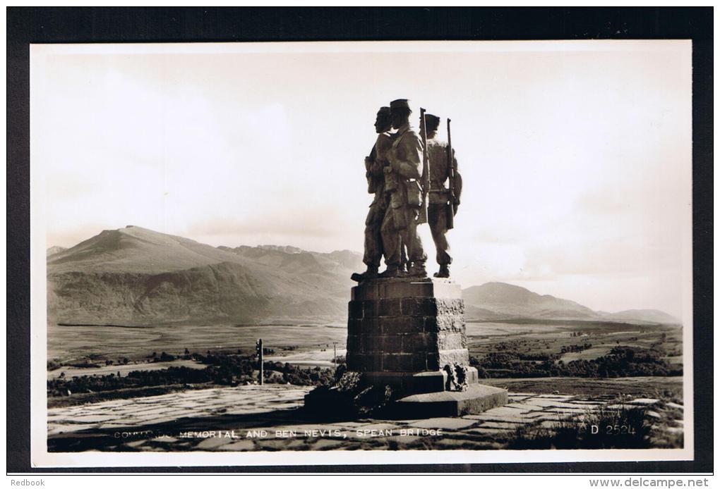 RB 993 - Real Photo Postcard - Commando Memorial &amp; Ben Nevis - Spean Bridge - Inverness-shire Scotland - Military Th - Inverness-shire