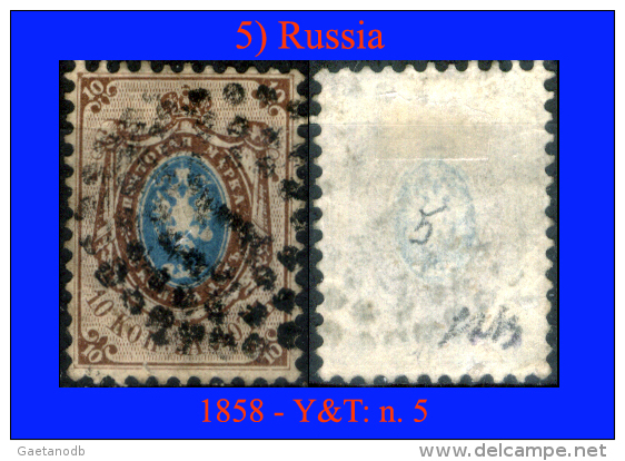 Russia-0005 - 1858 - Y&T: N.5 (o) - - Gebraucht