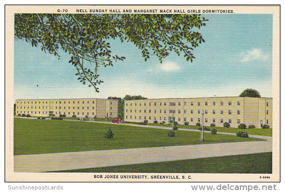 Nell Sunday Hall And Margaret Mack Hall For Girls Bob Jones University Greenville South Carolina - Greenville