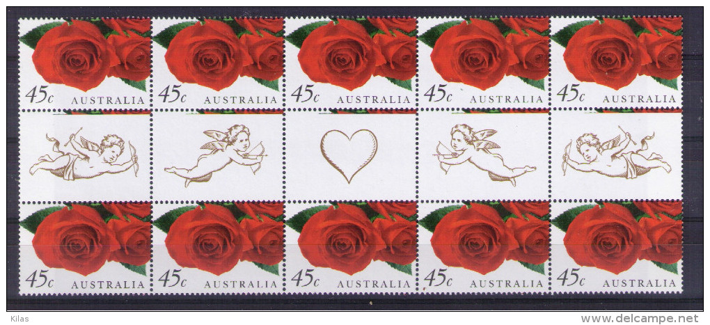 AUSTRALIA Flowers "Roses" - Sheets, Plate Blocks &  Multiples