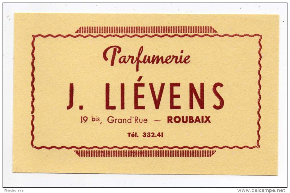 Buvard - Parfumerie J. Liévens - Roubaix - Perfumes & Belleza