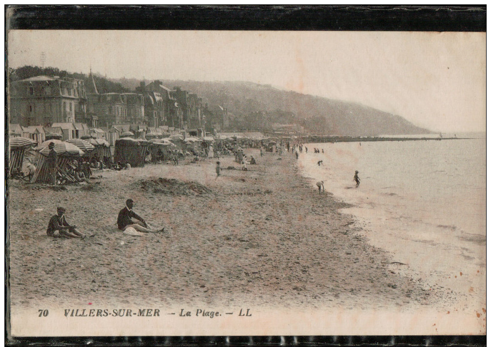 Cpa 70  VILLERS.SUR.MER.  La Plage. LL,   Animée - Villers Sur Mer