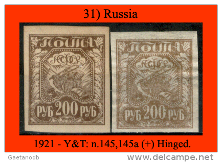 Russia-0031 - 1921 - Y&T: N. 145, 145a (+) - - Nuovi