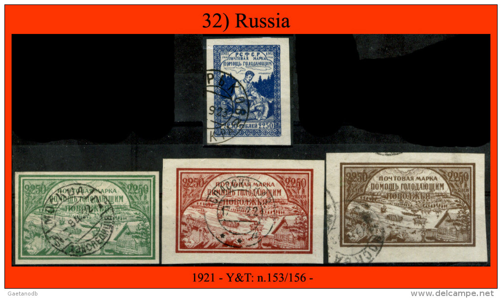 Russia-0032 - 1921 - Y&T: N. 153/156 (o) - - Nuovi